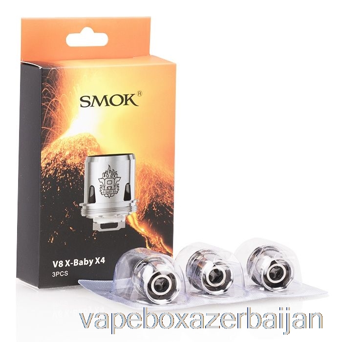 Vape Box Azerbaijan SMOK TFV8 X-Baby Replacement Coils 0.13ohm V8 X-Baby X4 Core